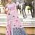 Sangam prints light pink linen woven work traditional saree