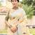 Sangam prints beige linen woven work traditional saree
