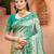 Sangam prints sea green kanjivaram silk woven work traditional saree