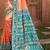 Sangam prints orange kanjivaram silk woven work traditional saree
