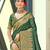 Sangam prints dark green assam silk woven work traditional saree