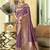 Sangam prints purple assam silk woven work traditional saree