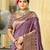 Sangam prints purple assam silk woven work traditional saree