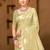 Sangam prints olive green munga kota woven work traditional saree
