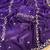 Purple fendy satin with beads work saree with unstitched blouse