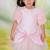 Pink embroidered net Dress