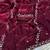 Maroon fendy satin with beads work saree with unstitched blouse