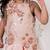 Peach embroidered satin Gown