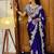 Purple rangoli silk with sequence coading embroidered work saree with stitched blouse