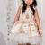 Beige embroidered net dress