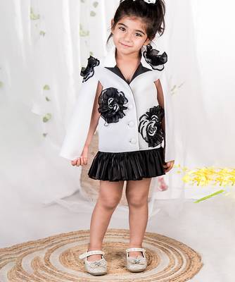 White embroidered net Dress 1