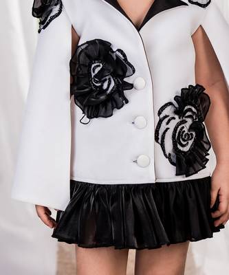 White embroidered net Dress 3