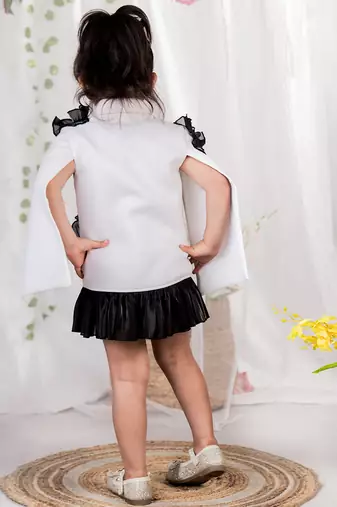 White embroidered net Dress
