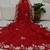 Red fendy satin with beads work saree with unstitched blouse