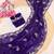 Purple fendy satin with beads work saree with unstitched blouse