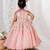 Peach embroidered organza Gown