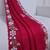 Ranipink fendy satin with beads work saree with unstitched blouse