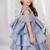 Grey embroidered organza dress