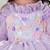 Purple embroidered organza Dress