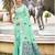 Sangam prints olive green linen woven work traditional saree