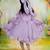 Purple embroidered organza Dress