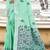 Sangam prints olive green linen woven work traditional saree