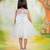 White embroidered net dress