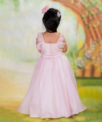 Pink embroidered organza Co Ord Set 3