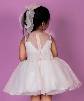 White embroidered organza Dress 2