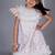 White embroidered satin dress