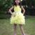 Yellow plain net dress