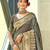 Sangam prints gray assam silk woven work traditional saree