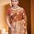 Sangam prints rust orange silk woven work traditional saree