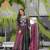 pv-silk chanderi embroidered kurta set with stitched top, bottom & dupatta
