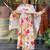 cotton blend embroidered kurta set with matching cotton blend dupatta