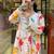 cotton blend embroidered kurta set with matching cotton blend dupatta