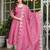 pv-silk chanderi embroidered kurta set with stitched top, bottom & dupatta
