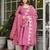 pv-silk chanderi embroidered kurta set with stitched top, bottom & dupatta