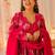 pv-silk chanderi embroidered kurta set with stitched top, bottom & dupatta