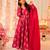 pv-silk chanderi embroidered kurta set with stitched top, bottom & dupatta