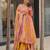 chinon embroidered kurta set with matching chinon dupatta