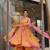 chinon embroidered kurta set with matching chinon dupatta
