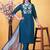 viscose rayon embroidered kurta set with matching viscose rayon dupatta