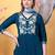 viscose rayon embroidered kurta set with matching viscose rayon dupatta