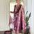 viscose rayon embroidered kurta set with matching viscose rayon dupatta