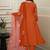 chinon embroidered kurta set with matching chinon dupatta