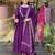 chinon embroidered kurta set with matching chinon dupatta