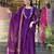 chinon embroidered kurta set with matching chinon dupatta