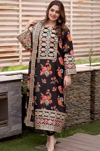 Black Designer Party Wear Look Set