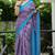 Pink cotton printed fancy saree with blouse